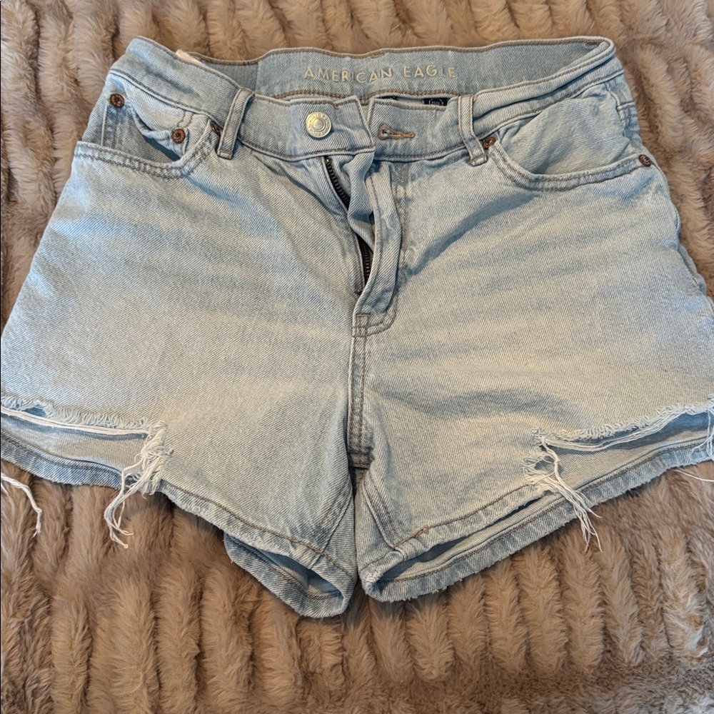 American Eagle Light Blue Denim Shorts